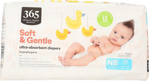 365 by Whole Foods Market, Soft & Gentle Newborn Diapers with Wetness