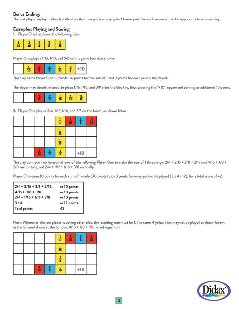 Didax Educational Resources Sum It Up! Sums of Fractions, Decimals, and Integers