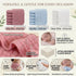 Jeans Squad 6 Pack 100% 20''x10'' 6-Layer Organic Cotton Muslin Burp Cloths Cotton Muslin Cloths Large Extra Soft