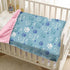 Personalized Baby Blankets for Boys Girls Custom Light Blue Baby Girl Blanket with Cute Puppy Paw Print Design, Soft