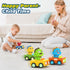 1+ 1-3,Push 12-18 MOONTOY Car Toys for Year Old First Birthday Gifts for Boys,Press and Go Car Toys Baby Animal Racing
