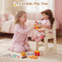 Set 15-20 Inch BABESIDE Wooden Baby Doll High Chair for Dolls Furniture, Babydoll High Chair with Adjustable Tray, Safe