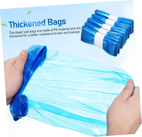 LIFKOME 5pcs Diaper Pail Bags Bin Liners Odor Garbage Bags Diaper Disposal Refills Waste Organizer Easy Replacement