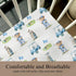 Wicbfdfv 52x28x9 Cute Bear Golf Cart Blue Baby Crib Sheet for Boys Girls in Bears Sport Golfing Flag Club Fitted Crib