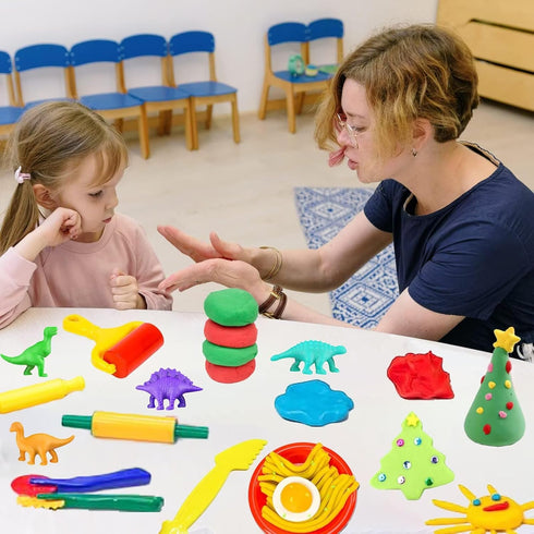 Yiklucg 24 Sets 3-4-8 Unleash Creativity with Pcs Play Dough Tools Dough Accessories.Ideal as a Gift for Kids Aged