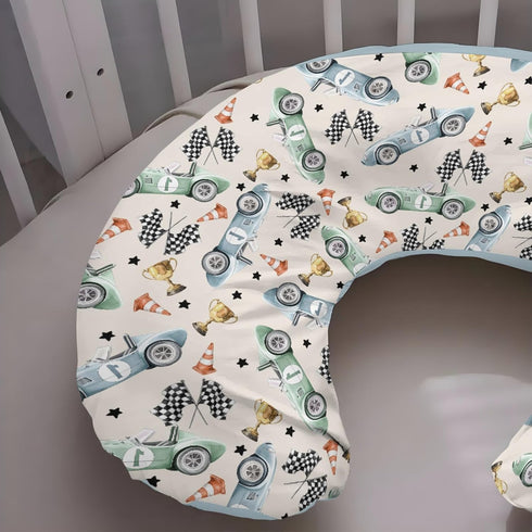Nursing Pillow Cover for Boys Shower Gift, Stretchy Removable Breastfeeding Pillow Case, Soft Bottle Feeding Slipcover