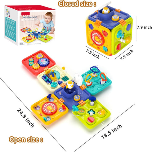 Montessori Toys for 1 2 3 Year Old Toddlers, Busy Board, Educational Activities, Sensory Toys, Birthday Gifts for Boys