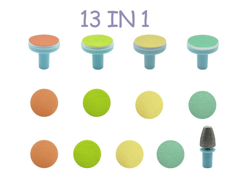 Royal Angels Trimmer Replacements,13 1- Electric Nail in Baby Electric Nail Buffer Sandpaper Pads (Assorted Pads