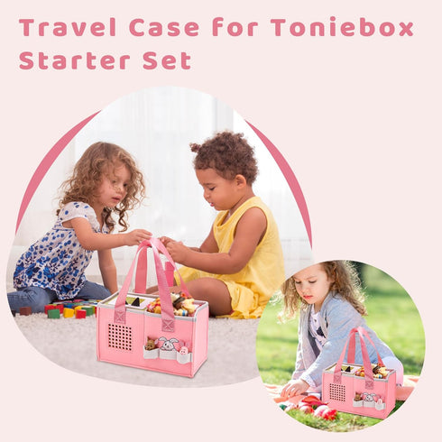 Case for Toniebox Starter Set - Portable Carrying Case for Tonies Figurines, Travel Storage Bag for Musical Toy