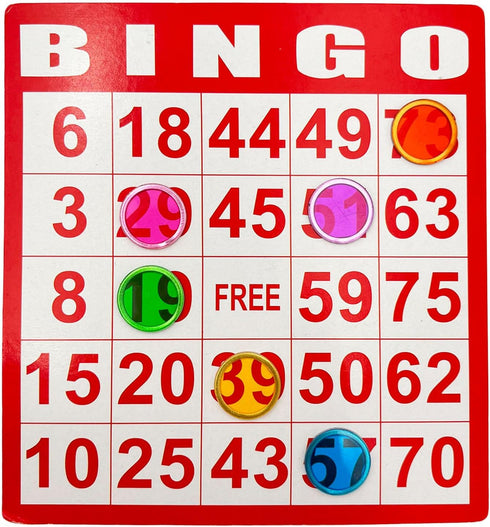 Chips,6-Pack& 600 6 Bins,Counting JUNWRROW Magnetic Bingo Wand with Metal Chips, Color Metal Chips-for Large Group