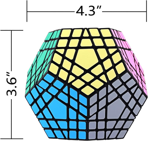 5x5 Ganowo Megaminx Speed Cube Gigaminx Cubes Brain Teasers Games Magic Twist Puzzle Fidget Toys for Kids Adults Boys