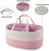 PandaEar Baby Diaper Caddy Organizer Cotton Rope Nursery Storage Basket Portable Car Organizer for Baby Shower Gifts