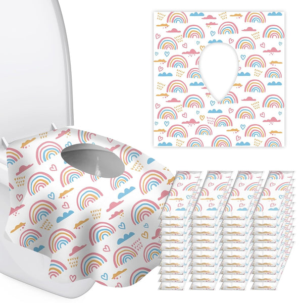 kimitimi 40 Pack Toilet Seat Covers Disposable for Kids Toddlers & Adults, Extra
