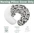 Black Bows Baby Nursing Pillow Covers for Girl Boy Valentine Bows Nursery Feeding Pillowcase for Breastfeeding Pillows