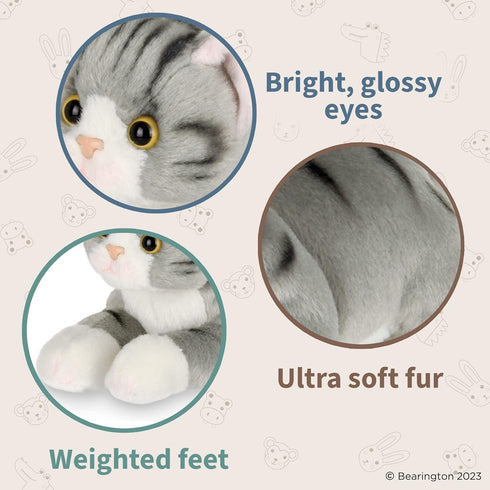 8 Inch Bearington Lil’ Socks Cat Plush - Toy Cat Plushies