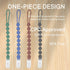 Silicone Pacifier Clip Holder, 4 Pack One Piece Soft Flexible Binky Clips for Boys, Birthday Gift