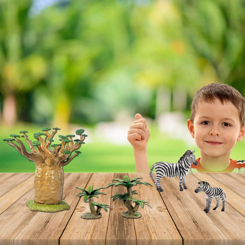 Gemini&Genius Zebras Toys for Kids - Wild Life Animal Toy Figurines African Jungle Animal Playset Gift
