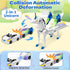 2 Intoypad Unicorn Collision Transforming Cars Toy for Girls Boys, Magnetic Cars Transform into Magical Unicorn