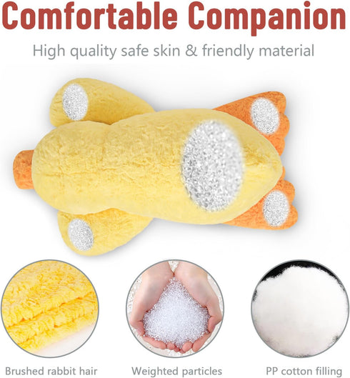 20" 3.3 Niuniu Daddy | Pound Weighted Duck Stuffed Animals for Adults Kids, Giant Weighted Yellow Duck Plush Toy