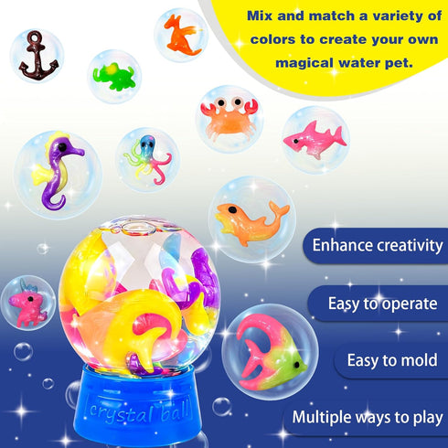 18 16 4 5 6 7 8 9 10 NiuSphere Magic Water Elf Toy Kit - Aqua Gel Water Pets, Gels & Molds, DIY Squishy Maker Kit