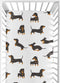 Sweet Jojo Designs Fitted Baby Crib Sheets (Dachshund Puppy Dog) for Boys