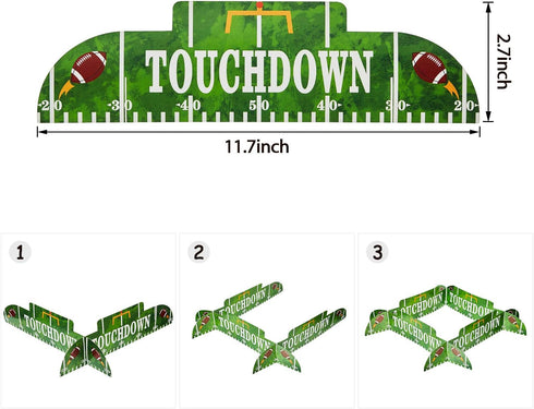 4 Pieces Football Paper Lantern Table Centerpiece Decoration Set, Soccerball Game Lantern with Stand, 12 Inches