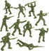 BMC Classic OD Green PLASTIC ARMY MEN - 40pc WW2 Soldier Figures Made in USA