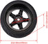 BQLZR Black RC 1:10 Tires and Wheels Set - 2.56" (Dia1.77") Hub Wheel Rims 5 Spoke + Rubber Tires, Pack of 4