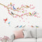 DECOWALL DWL-2009 Garden Birds and Cherry Blossom Wall Stickers, Peel and Stick Removable Decals for Kids Nursery &