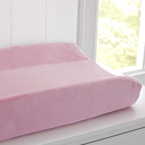 Pink Plush Cover Contoured Changing Pad by Delta Children