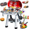 Yiwsnust Kids Play Grill Kitchen Toys: BBQ Outdoor Toys Play Grill Set with