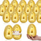 QXCMFNI 16 PCS Jumbo Gold Plastic Easter Eggs, 6 Inch Giant Metallic Golden