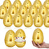 QXCMFNI 16 PCS Jumbo Gold Plastic Easter Eggs, 6 Inch Giant Metallic Golden