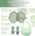Set 6M+ haakaa Cloud Crew Silicone Travel Baby Feeding with Foldable Suction Baby Plate, Silicone Bib, Baby Spoon