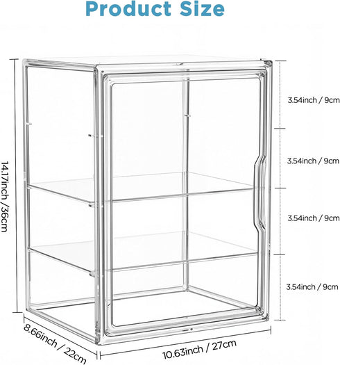 Countertop 3 2 HBlife Baby Bottle Storage Organizer for Cabinet, Tiers Adjustable Clear Acrylic Bottles Storage Station