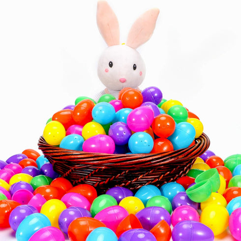 288 -2.36" YEAHBEER Easter Eggs Bright Colors Plastic Easter Eggs Empty for Easter Hunt, Easter Basket Stuffers, Party