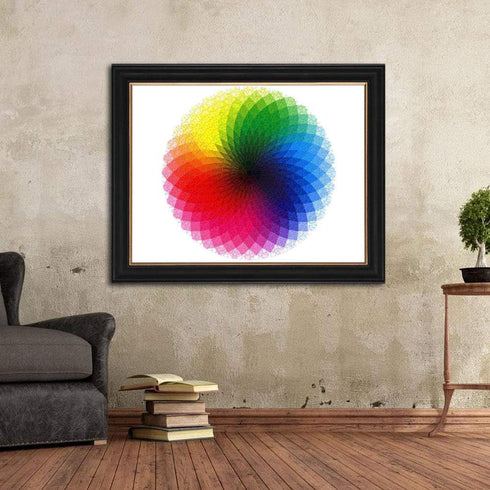 Moruska 1000 Piece Puzzles for Adults Teen - Gradient Color Rainbow Large Round Jigsaw