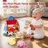 6-12 6 1 hahaland Baby Toys Months - Surprise Barn with Stuffed Farm Animals with Real Sounds - Montessori Toys