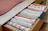 100% 8-Layer Set 3 Nana Baby Burp Cloths Organic Cotton, Oversized & Hypoallergenic, Muslin, Machine Washable, Neutral