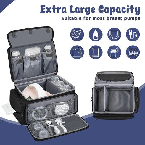 S1 S2, OCKLILY Breast Pump Bag for Spectra Pumping Bag with Waterproof Mat for Pumps Accessories, Portable Pump