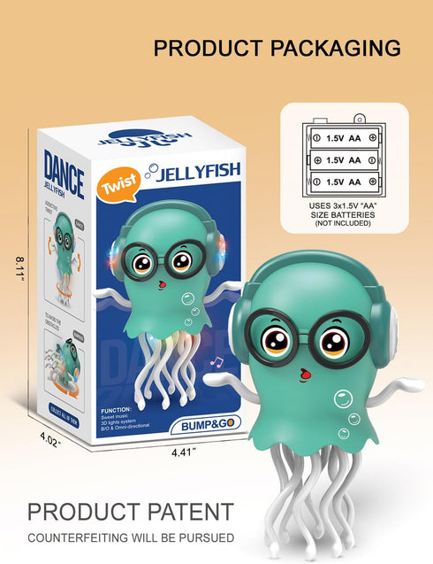 Tummy 3 4 5 6 7 8 Dancing Jellydancer Baby Toy, Crawling Infant Time Toy,Dancing Loud Music Crawling Walking Toys