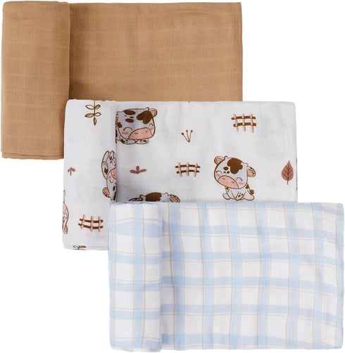 Swaddles for Newborns 3-Pack Large Receiving Blankets (47" x 43") - 70%