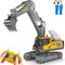BEWEAI Remote Control Excavator Toy RC Play Excavator Construction Vehicles, 11CH 2.4Ghz RC