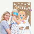 64 Pin The Pacifier On The Baby Game Baby Pacifier Games Poster with Pacifier Stickers for Baby Shower Party Favors