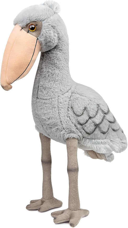 ZHONGXIN MADE Large Shoebill Plush Toy - Lifelike 18.5inch Stork Stuffed Animal, Cute Grey