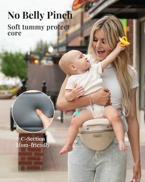 6-in-1 Cozy 7-50lbs, MOMTORY StowNGO Pro Baby Carrier, Safety-Certified Baby Carrier Newborn to Toddler, Detachable