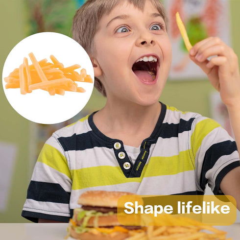 Zhanmai 50 Pieces Fake French Fries Play Food Simulation Kitchen Toy Decoration