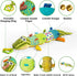 Jollybaby Tummy Time Baby Toys with Rattles, Crinkle, Musical Toys for Newborns 0-12 Months Boys & Girls - Alligator