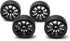 1/10 RC Drift Wheels, 12mm Plastic RC Drift Tires & Black 10 Spokes Wheel Rims, Pack of 4