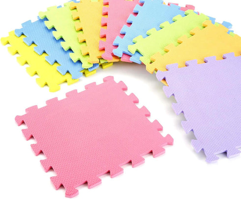 10-Piece (10 Interlocking Floor Mats, Exercise Mat, Safety Play Floor Mat for Kids Tiles Cushions Soft Interlocking